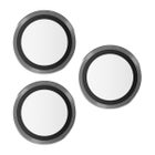 PanzerGlass iPhone 15 Pro / 15 Pro Max Hoops Camera Lens -panssarilasi, takakameroille, black metal