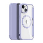 Dux Ducis Skin-X Pro iPhone 15 MagSafe-lompakkokotelo, Violetti