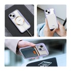 Dux Ducis Skin-X Pro iPhone 15 MagSafe-lompakkokotelo, Violetti