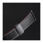 Dux Ducis YA Series Apple Watch 42 / 44 / 45 / 46 / 49 mm -nahkaranneke, Musta