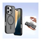 Dux Ducis Lawa iPhone 16 Pro Max lompakkokuoret irrotettavalla magneettikuorella, Musta