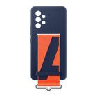 Samsung Galaxy A53 5G Silicone Cover with Strap -suojakuori, Navy