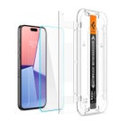 Spigen GLAS.tR ez FIT iPhone 15 Pro panssarilasi, Kirkas/klassinen asennusapurilla