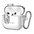 Tech-Protect Slim Hook AirPods 4 -suojakotelo, L&auml;pin&auml;kyv&auml;