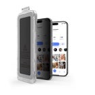 Tech-Protect Quick Set+ iPhone 13 / 13 Pro / 14 / 16e / 17e -panssarilasi asennustelineell&auml;, Yksityissuoja (2-pack)