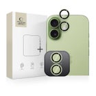 Tech-Protect Camring Fit+ iPhone 16 / 16 Plus / 17 -panssarilasi takakameroille, Vihre&auml;