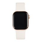 iDeal of Sweden Apple Watch 42 / 44 / 45 / 46 / 49 mm Silicone Band -ranneke, Koko S-M, cloud dancer