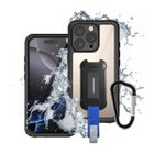 Armor-X iPhone 16 Pro vedenkest&auml;v&auml; suojakotelo, Musta