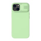 Nillkin MagSafe iPhone 14 CamShield Silky Silicone -suojakuori, Vihre&auml;