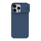 Nillkin iPhone 15 Pro Max CamShield Silky Silicone -suojakuori, Tummansininen