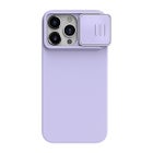 Nillkin MagSafe iPhone 15 Pro Max CamShield Silky Silicone -suojakuori, Violetti