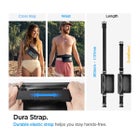 Spigen A620 vedenpit&auml;v&auml; vy&ouml;laukku, Musta (2-pack)