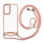 Galaxy A54 5G -suojakuori irrotettavalla kaulahihnalla, Pinkki
