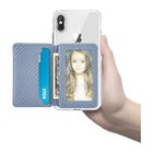 Korttikotelo RFID-suojauksella, Teippikiinnitys, sininen