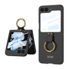 Galaxy Z Flip5 5G ohut polykarbonaattikuori sormuksella, Musta