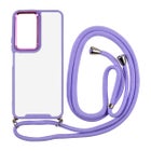 Honor 90 Lite 5G -suojakuori irrotettavalla kaulahihnalla, Violetti