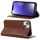 iPhone 15 Plus Lompakkokotelo, Nahkaa eri v&auml;reiss&auml;