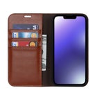 iPhone 15 Plus Lompakkokotelo, Nahkaa eri v&auml;reiss&auml;