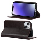 iPhone 15 Plus Lompakkokotelo, Nahkaa eri v&auml;reiss&auml;