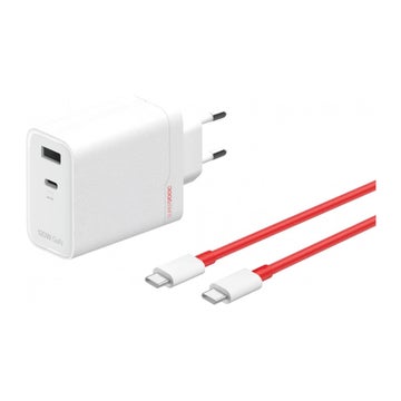 OnePlus SUPERVOOC 120W USB-A / USB-C -sein&auml;laturi ja kaapeli, Valkoinen