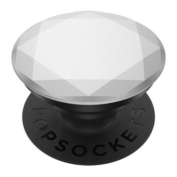 PopSockets PopGrip -pidike, Metallic Diamond Silver