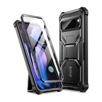 Supcase IBLSN Armorbox Google Pixel 9 Pro XL -suojakuori näytönsuojalla, Musta