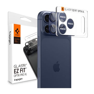 Spigen Optik.tr ez Fit Camera Protector iPhone 17 Pro Max -panssarilasi takakameroille, Sininen