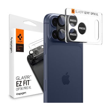 Spigen Optik.tr ez Fit Camera Protector iPhone 17 Pro Max -panssarilasi takakameroille, Musta