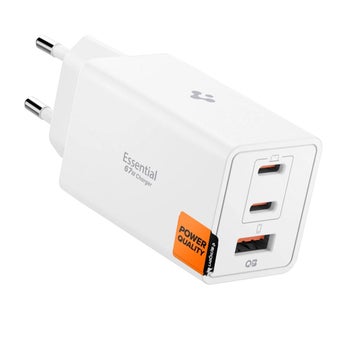 Spigen Essential EE673EU 67W -kolmeporttinen verkkolaturi, Valkoinen