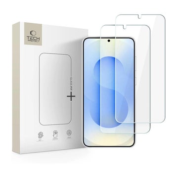 Tech-Protect Galaxy S26 Plus 5G Glass Fit+ -panssarilasi, Kirkas (2-pack)