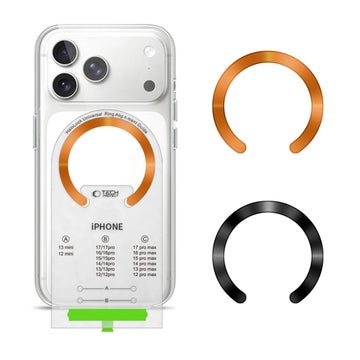 Tech-Protect magneettinen MagSafe-rengas, MMP-210, musta/oranssi