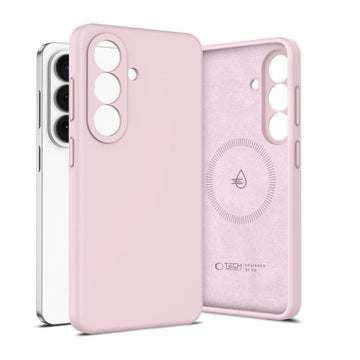 Tech-Protect Silicone MagSafe Galaxy S26 5G -suojakuori, Vaaleanpunainen