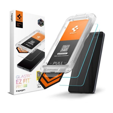 Spigen GLAS.tR ez Fit Pro HD Galaxy S26 Plus 5G panssarilasi, Kirkas/klassinen asennusapurilla (2-pack)
