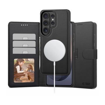 Tech-Protect Wallet MagSafe Galaxy S26 Ultra 5G lompakkokotelo, Musta