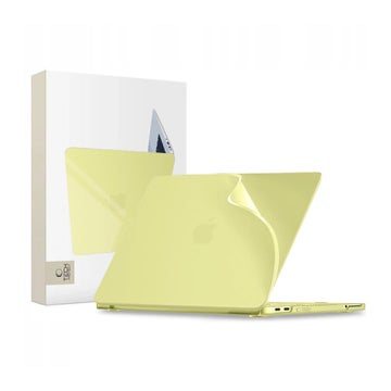 Tech-Protect Softshell MacBook Neo 13" -suojakuori, Matta keltainen