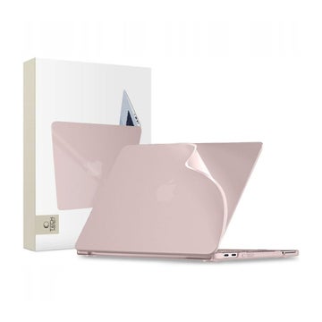 Tech-Protect Softshell MacBook Neo 13" -suojakuori, Matta vaaleanpunainen
