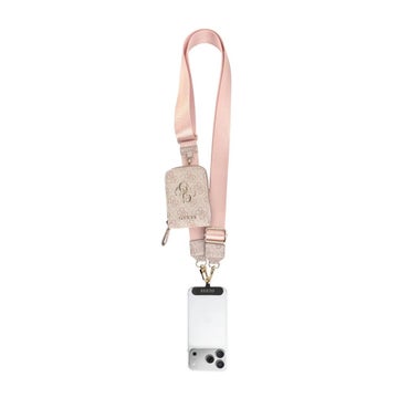 Guess Universal Lanyard -kaulanauha, Metal Logo Pink