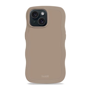 Holdit Wavy iPhone 13 / 14 / 15 -suojakuori, Mocha Brown