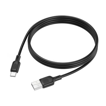 Borofone Lenny 18W USB-A / USB-C -kaapeli, Musta 100 cm