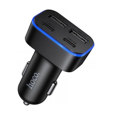 Hoco Z63 42W 2x USB-A/USB-C -autolaturi, Musta