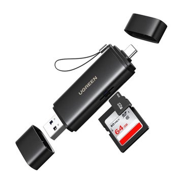 Ugreen CM803 USB-A / USB-C -kortinlukija, Musta