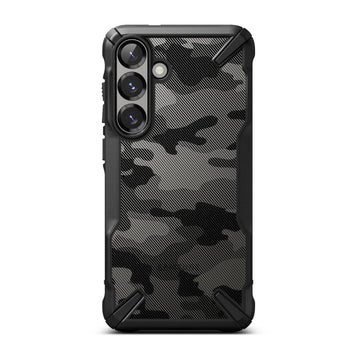 Ringke Fusion-X Galaxy S25 5G -suojakuori, Musta/l&auml;pin&auml;kyv&auml;