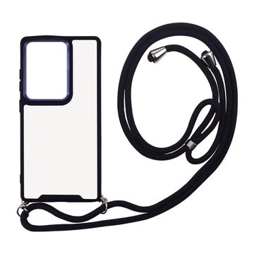 Galaxy S25 Ultra 5G -suojakuori irrotettavalla kaulahihnalla, Musta