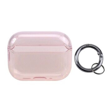 AirPods Pro 3 TPU-suojakuori kotelolle, Läpikuultava pinkki