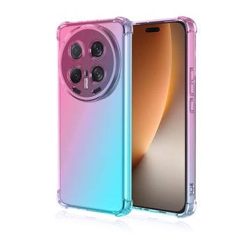 Honor Magic8 Pro 5G Gradient Bumper TPU -suojakuori, Vihre&auml;/pinkki