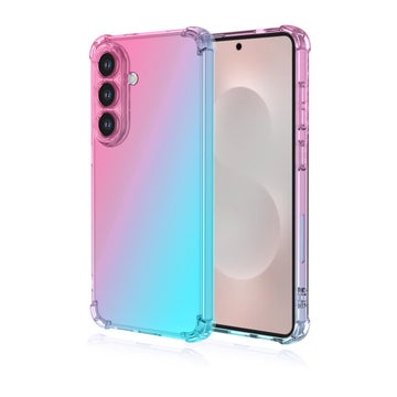 Galaxy S26 5G Gradient Bumper TPU -suojakuori, Vihre&auml;/pinkki