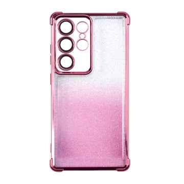 Galaxy S25 Ultra 5G Glitter Bumper TPU-suojakuori, Pinkki