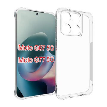 Motorola G77 / G67 5G Bumper-suojakuori, TPU-muovi, l&auml;pin&auml;kyv&auml;