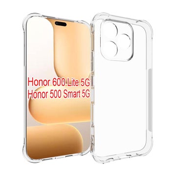 Honor 600 Lite 5G Bumper-suojakuori, TPU-muovi, l&auml;pin&auml;kyv&auml;