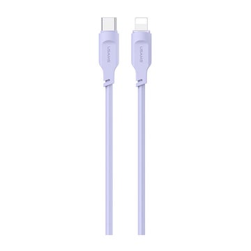 USAMS Lithe USB-C / Lightning PD 20W -kaapeli, Violetti 120 cm